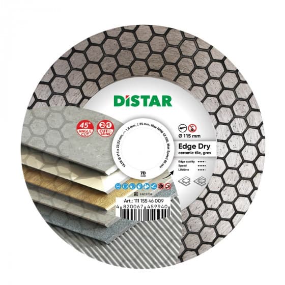 DISTAR Круг алмазний відрізний EDGE DRY 125мм