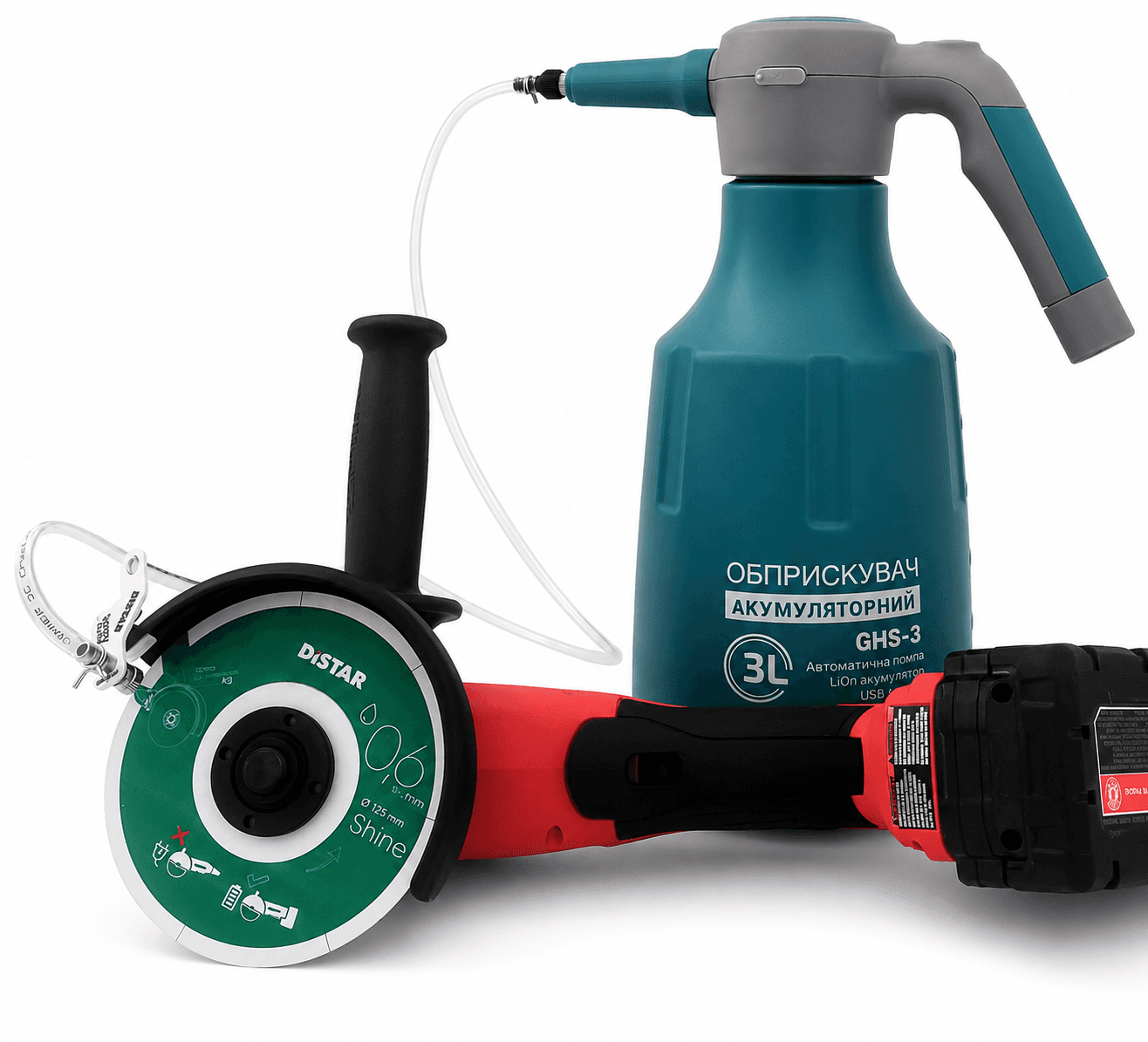 Обприскувач акумуляторний Grunhelm GHS-3, для системи подачі води Spray